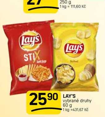 LAY'S vybrané druhy 60 g