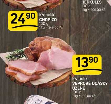 VEPŘOVÉ OCÁSKY UZENÉ 100 g