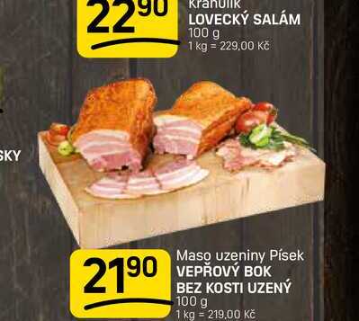 VEPŘOVÝ BOK BEZ KOSTI UZENÝ 100 g 