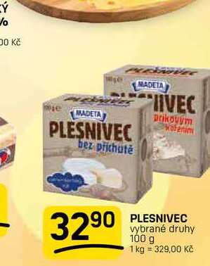 PLESNIVEC vybrané druhy 100 g 