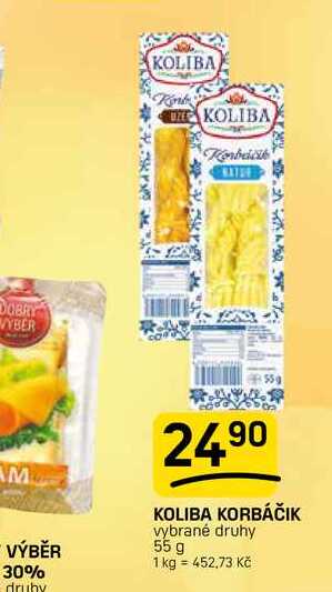 KOLIBA KORBÁČIK vybrané druhy 55 g 