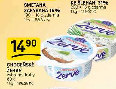 CHOCEŇSKÉ ŽERVÉ vybrané druhy 80 g 