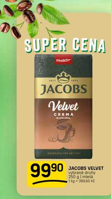 JACOBS VELVET vybrané druhy 250 g | mletá 