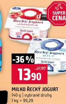 MILKO ŘECKÝ JOGURT 140 g vybrané druhy