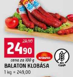 BALATON KLOBÁSA 100g