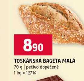 TOSKÁNSKÁ BAGETA MALÁ 70 g pečivo dopečené 