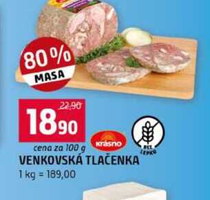 VENKOVSKÁ TLAČENKA 100g