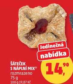 ŠÁTEČEK S NÁPLNÍ MIX, 75g