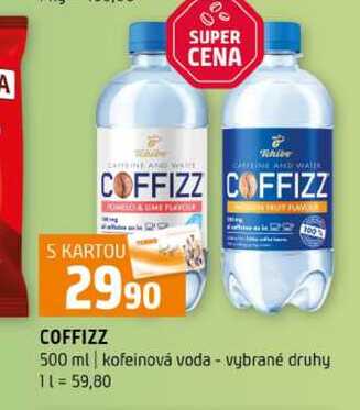 COFFIZZ 100 500 ml kofeinová voda vybrané druhy