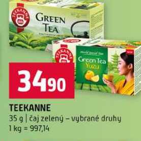 TEEKANNE 35 g čaj zelený vybrané druhy