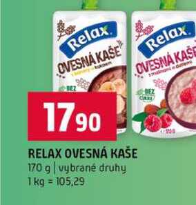 RELAX OVESNÁ KAŠE 170 g vybrané druhy
