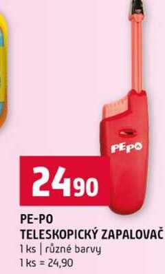 PE-PO TELESKOPICKÝ ZAPALOVAČ 1 ks různé barvy 