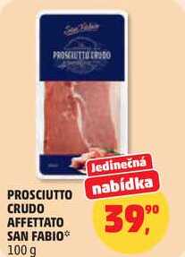 PROSCIUTTO CRUDO AFFETTATO SAN FABIO, 100 g
