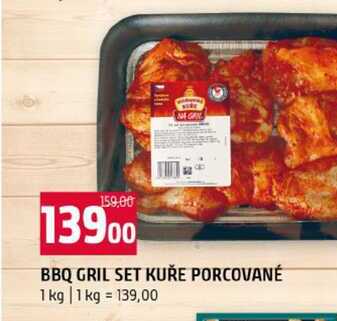 BBQ GRIL SET KUŘE PORCOVANÉ 1 kg