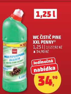 WC ČISTIČ PINE XXL PENNY, 1,25 l