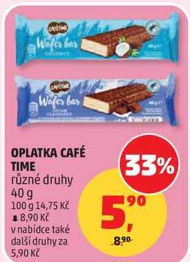 OPLATKA CAFÉ TIME různé druhy, 40 g