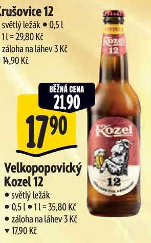 Velkopopovický Kozel 12, 0,5 l