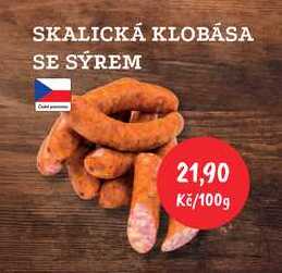SKALICKÁ KLOBÁSA SE SÝREM 100g