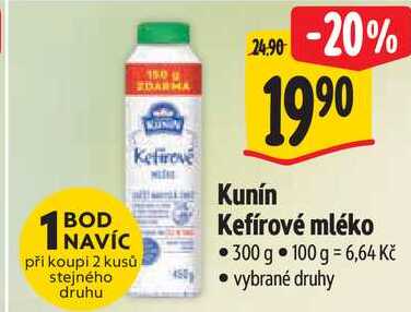 Kunín Kefírové mléko, 300 g