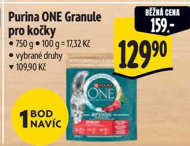 Purina ONE Granule pro kočky, 750 g 