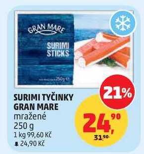 SURIMI TYČINKY GRAN MARE mražené, 250 g