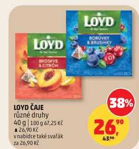 LOYD ČAJE různé druhy, 40 g