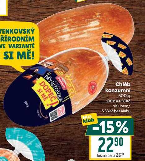 Chléb konzumní 500 g