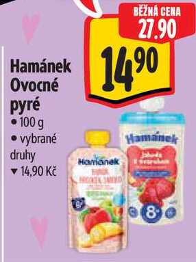 Hamánek Ovocné pyré, 100 g