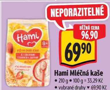 Hami Mléčná kaše, 210 g 