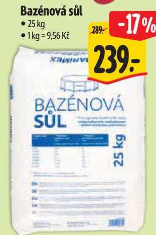 Bazénová sůl, 25 kg