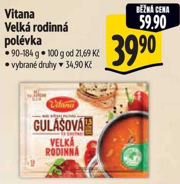 Vitana Velká rodinná polévka, 90-184 g 