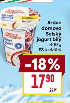 Srdce domova Selský jogurt bílý 400g