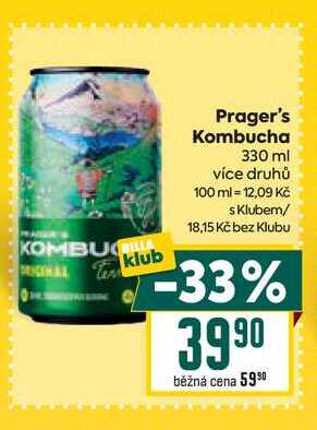 Prager's Kombucha 330 ml