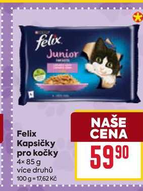 Felix Kapsičky pro kočky 4× 85 g 