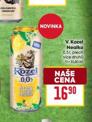 V. Kozel Nealko 0,51, plech
