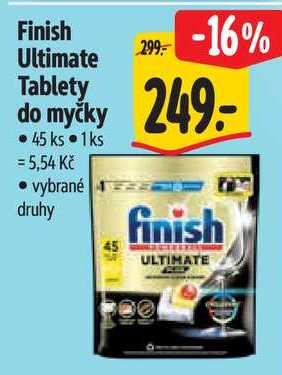 Finish Ultimate Tablety do myčky, 45 ks