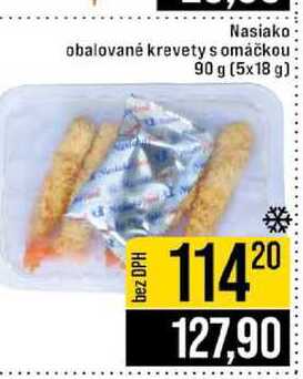 Nasiako obalované krevety s omáčkou 90 g (5x18 g)