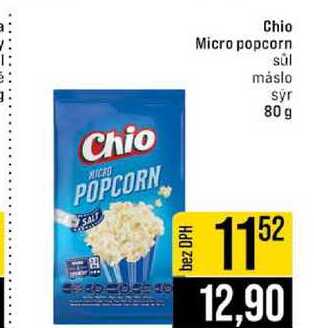 Chio Micro popcorn sul máslo sýr 80g