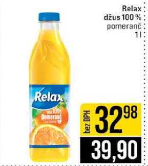 Relax džus 100% pomeranč 1l