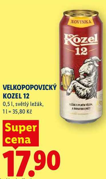 VELKOPOPOVICKÝ KOZEL 12, 0,5 l