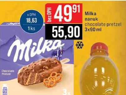 Milka nanuk chocolate pretzel 3x90 ml 