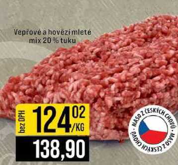 Vepřové a hovězí mleté mix 20% tuku 1kg