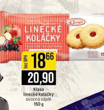 Klasa linecké koláčky ovocná náplň 150 g