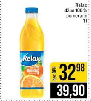 Relax džus 100% pomeranč 1l