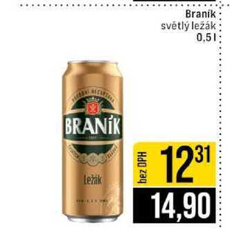 Braník světlý ležák 0,5l v akci