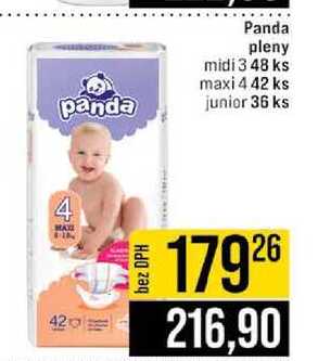 Panda pleny midi 3 48 ks maxi 4 42 ks junior 36 ks