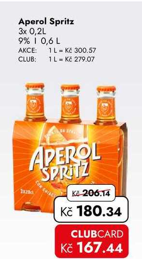 Aperol Spritz 3x 0,2L