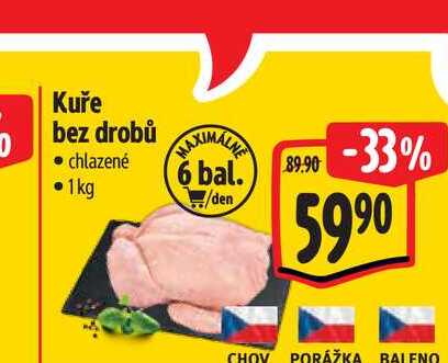 Kuře bez drobů 1 kg