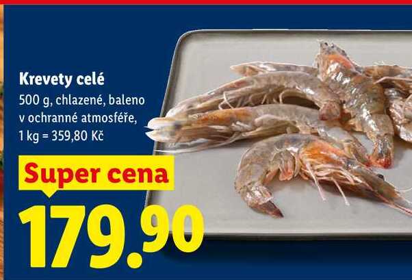Krevety celé, 500 g