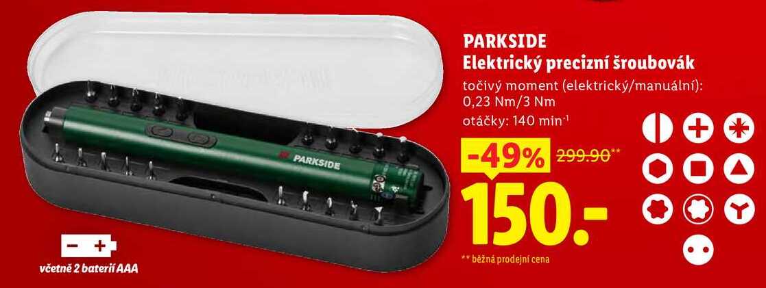 PARKSIDE Elektrický precizní šroubovák